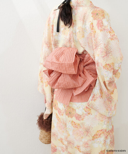 natural couture（ナチュラルクチュール）の「ラメしわ兵児帯（その他小物・レディース・オレンジ/イエロー/ミント/ネイビー/パープル/ブルー/オフホワイト・FREE）」の19枚目の写真