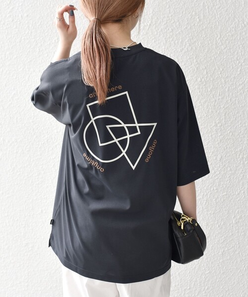 SHIPS any（シップス エニィ）の「SHIPS any:〈撥水加工〉Teflon EcoElite(TM) 刺繍 バックプリント ロゴ Tシャツ◇（Tシャツ/カットソー・メンズ・ダークグレー/オリーブ/ライトホワイト/ブラック・MEDIUM/LARGE/X-LARGE）」の3枚目の写真