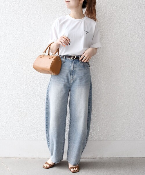 SHIPS any（シップス エニィ）の「SHIPS any:〈撥水加工〉Teflon EcoElite(TM) 刺繍 バックプリント ロゴ Tシャツ◇（Tシャツ/カットソー・メンズ・ダークグレー/オリーブ/ライトホワイト/ブラック・MEDIUM/LARGE/X-LARGE）」の5枚目の写真
