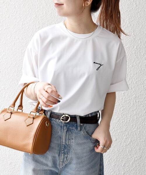 SHIPS any（シップス エニィ）の「SHIPS any:〈撥水加工〉Teflon EcoElite(TM) 刺繍 バックプリント ロゴ Tシャツ◇（Tシャツ/カットソー・メンズ・ダークグレー/オリーブ/ライトホワイト/ブラック・MEDIUM/LARGE/X-LARGE）」の7枚目の写真