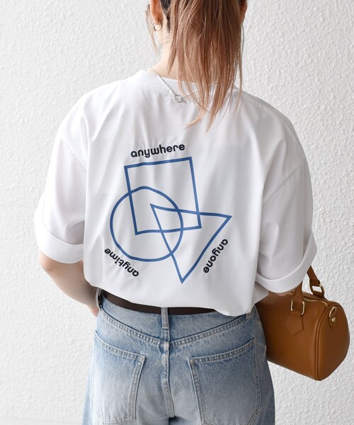 SHIPS any（シップス エニィ）の「SHIPS any:〈撥水加工〉Teflon EcoElite(TM) 刺繍 バックプリント ロゴ Tシャツ◇（Tシャツ/カットソー・メンズ・ダークグレー/オリーブ/ライトホワイト/ブラック・MEDIUM/LARGE/X-LARGE）」の8枚目の写真