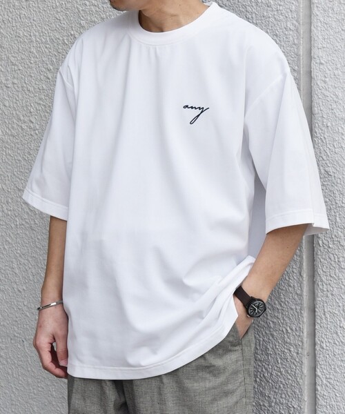 SHIPS any（シップス エニィ）の「SHIPS any:〈撥水加工〉Teflon EcoElite(TM) 刺繍 バックプリント ロゴ Tシャツ◇（Tシャツ/カットソー・メンズ・ダークグレー/オリーブ/ライトホワイト/ブラック・MEDIUM/LARGE/X-LARGE）」の11枚目の写真