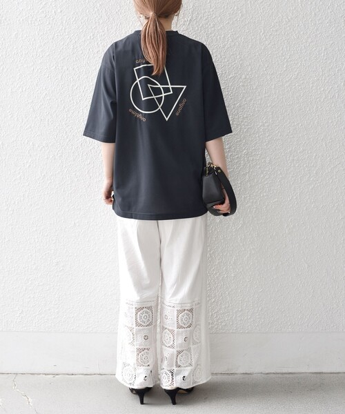 SHIPS any（シップス エニィ）の「SHIPS any:〈撥水加工〉Teflon EcoElite(TM) 刺繍 バックプリント ロゴ Tシャツ◇（Tシャツ/カットソー・メンズ・ダークグレー/オリーブ/ライトホワイト/ブラック・MEDIUM/LARGE/X-LARGE）」の17枚目の写真