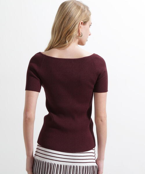 PINKY&DIANNE（ピンキーアンドダイアン）の「◆オフショルダーリブニット（ニット/セーター・レディース・ブラウン/ホワイト/ブラック・38）」の13枚目の写真