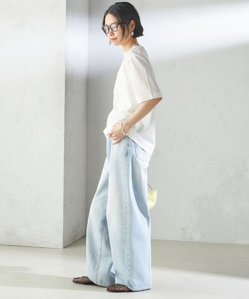 SHIPS(シップス)の「【SHIPS別注】V:room:コットン クレープ(Tシャツ/カットソー・レディース・ブラック/ホワイト系・ONE SIZE)」の5枚目の写真