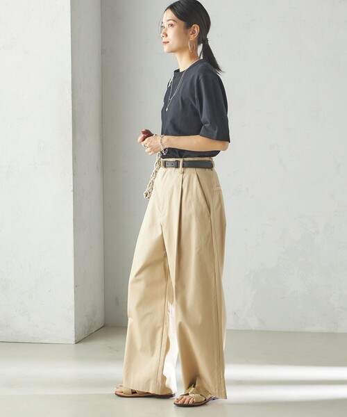 SHIPS(シップス)の「【SHIPS別注】V:room:コットン クレープ(Tシャツ/カットソー・レディース・ブラック/ホワイト系・ONE SIZE)」の16枚目の写真