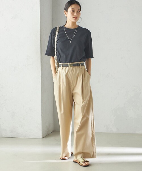 SHIPS(シップス)の「【SHIPS別注】V:room:コットン クレープ(Tシャツ/カットソー・レディース・ブラック/ホワイト系・ONE SIZE)」の19枚目の写真