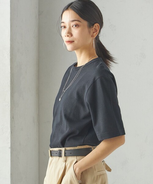 SHIPS(シップス)の「【SHIPS別注】V:room:コットン クレープ(Tシャツ/カットソー・レディース・ブラック/ホワイト系・ONE SIZE)」の21枚目の写真