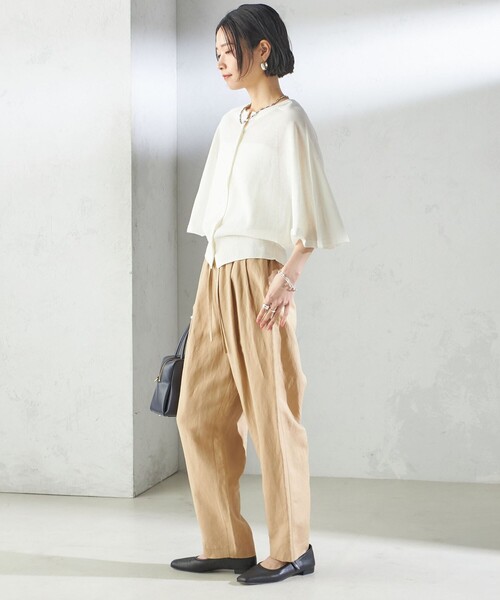 手洗い可能〉ホール ガーメント ケープ デザイン カーディガン