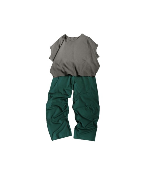 antiqua（アンティカ）の「コーデ2点セット シュッと美トップス　パンツ（Tシャツ/カットソー・レディース・グレー/アイボリー/ブラック/ライム・M/L/MT/LT）」の22枚目の写真