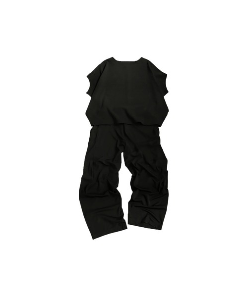 antiqua（アンティカ）の「コーデ2点セット シュッと美トップス　パンツ（Tシャツ/カットソー・レディース・グレー/アイボリー/ブラック/ライム・M/L/MT/LT）」の21枚目の写真
