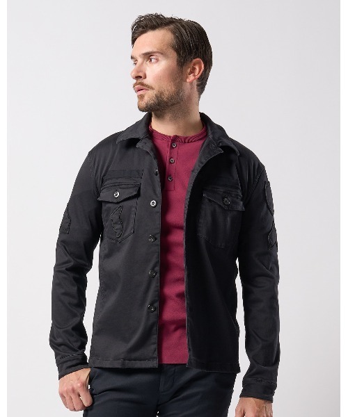 wjk（ダヴルジェイケイ）の「OG-107　shirt（シャツ/ブラウス・メンズ・ブラック/カーキ・SMALL/MEDIUM/LARGE/X-LARGE）」の3枚目の写真