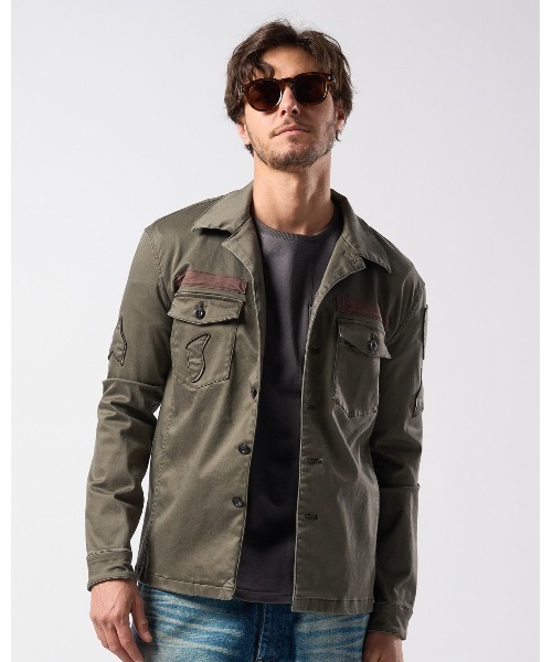 wjk（ダヴルジェイケイ）の「OG-107　shirt（シャツ/ブラウス・メンズ・ブラック/カーキ・SMALL/MEDIUM/LARGE/X-LARGE）」の6枚目の写真