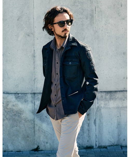 wjk（ダヴルジェイケイ）の「OG-107　shirt（シャツ/ブラウス・メンズ・ブラック/カーキ・SMALL/MEDIUM/LARGE/X-LARGE）」の9枚目の写真