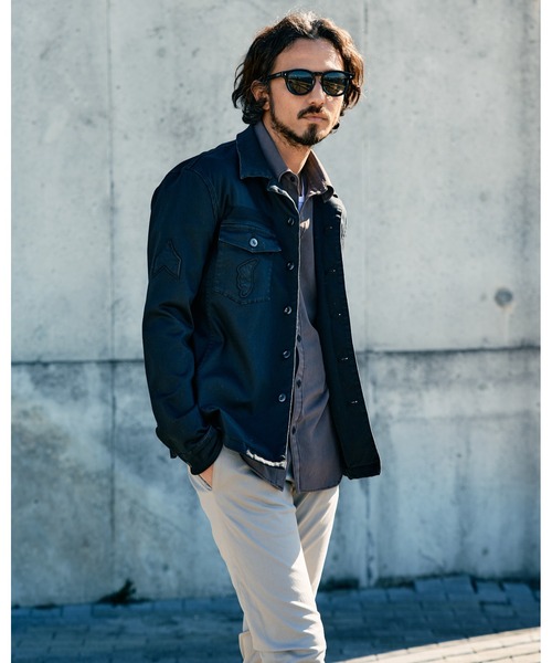 wjk（ダヴルジェイケイ）の「OG-107　shirt（シャツ/ブラウス・メンズ・ブラック/カーキ・SMALL/MEDIUM/LARGE/X-LARGE）」の10枚目の写真