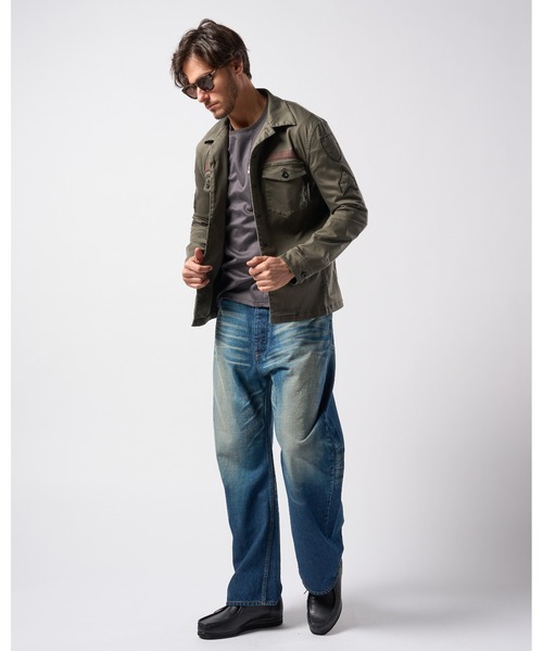 wjk（ダヴルジェイケイ）の「OG-107　shirt（シャツ/ブラウス・メンズ・ブラック/カーキ・SMALL/MEDIUM/LARGE/X-LARGE）」の12枚目の写真