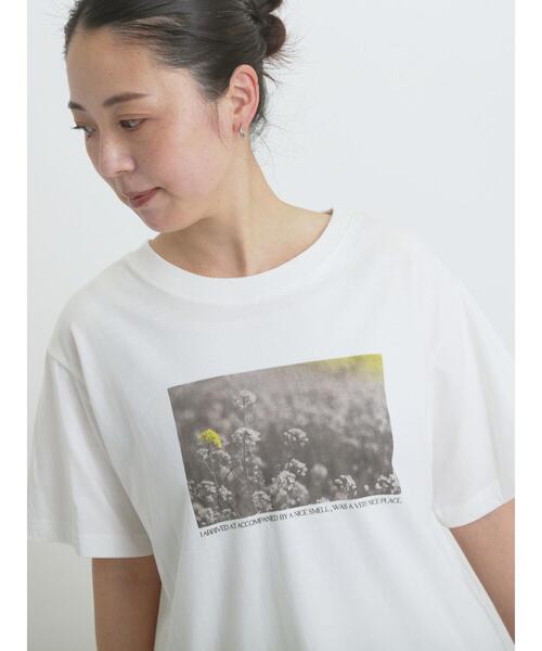 sm2rhythm（サマンサモスモスリズム）の「フォトプリントTシャツ(フラワー)（Tシャツ/カットソー・レディース・シルバーグレー/オフホワイト・F）」の15枚目の写真