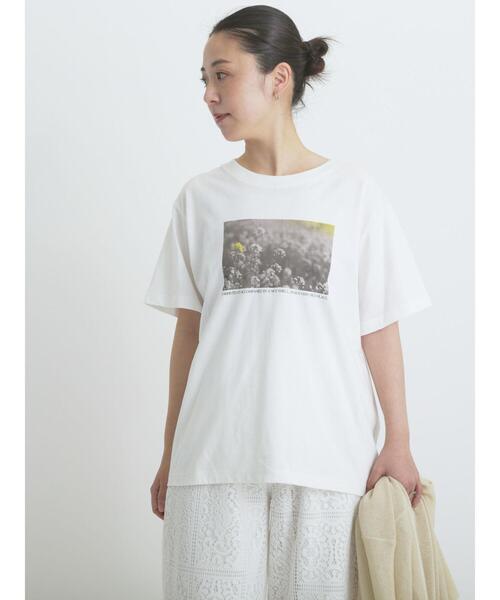 sm2rhythm（サマンサモスモスリズム）の「フォトプリントTシャツ(フラワー)（Tシャツ/カットソー・レディース・シルバーグレー/オフホワイト・F）」の17枚目の写真