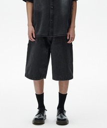 MAHAGRID（マハグリッド）の「『mahagrid/マハグリッド』 MUD WASHING DENIM SHORT /マッドワッシングデニムショートパンツ（デニムパンツ）」