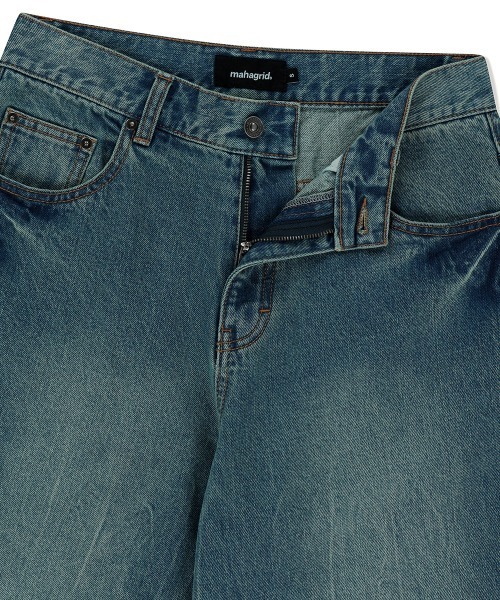 【mahagrid】25SS★ MUD WASHING DENIM PANT MUD WASHING DENIM PANT[BLACK] - MAHAGRID