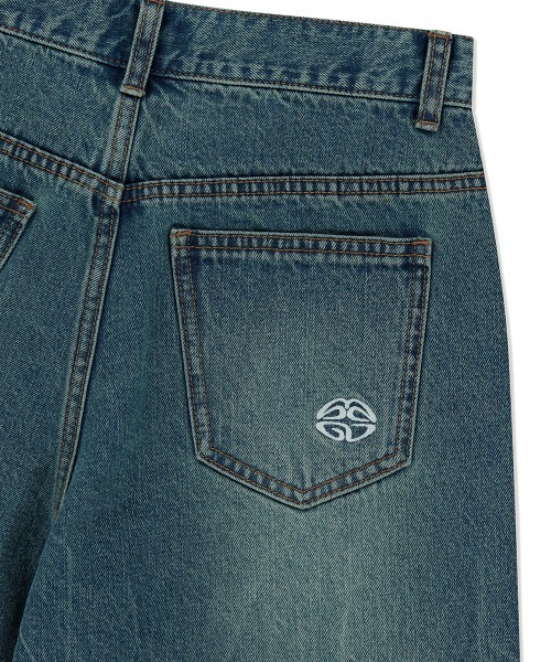 MAHAGRID(マハグリッド)の「『mahagrid/マハグリッド』 MUD WASHING DENIM SHORT /マッドワッシングデニムショートパンツ(デニムパンツ・メンズ・ブラック/ブルー・M/S)」の9枚目の写真