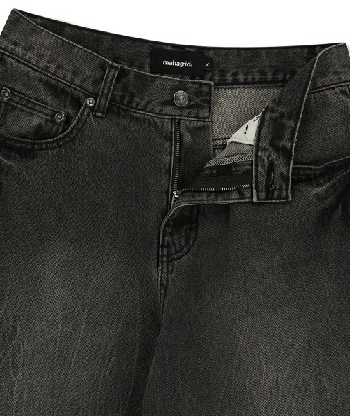 MAHAGRID(マハグリッド)の「『mahagrid/マハグリッド』 MUD WASHING DENIM SHORT /マッドワッシングデニムショートパンツ(デニムパンツ・メンズ・ブラック/ブルー・M/S)」の16枚目の写真