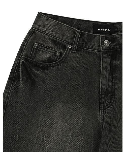 MAHAGRID(マハグリッド)の「『mahagrid/マハグリッド』 MUD WASHING DENIM SHORT /マッドワッシングデニムショートパンツ(デニムパンツ・メンズ・ブラック/ブルー・M/S)」の15枚目の写真