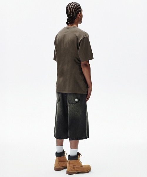 MAHAGRID(マハグリッド)の「『mahagrid/マハグリッド』 MUD WASHING DENIM SHORT /マッドワッシングデニムショートパンツ(デニムパンツ・メンズ・ブラック/ブルー・M/S)」の11枚目の写真