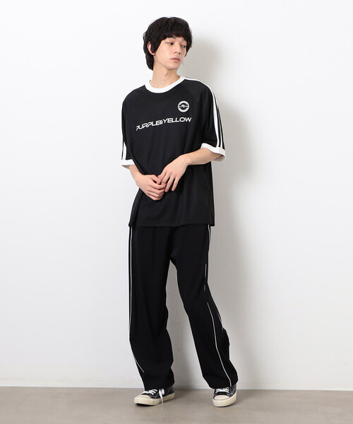 Purple&Yellow(パープルアンドイエロー)の「ナイロンストレッチトラックパンツ(その他パンツ・メンズ・レッド/ブラック・X-SMALL/LARGE/MEDIUM/SMALL)」の6枚目の写真