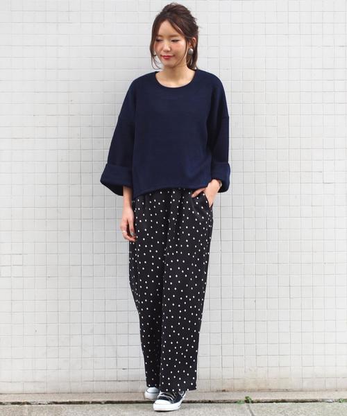 Another Edition（アナザーエディション）の「ドットワイドパンツ/AEFC ドット WIDE PT（その他パンツ・レディース・ブラック/ベージュ・フリー）」の16枚目の写真