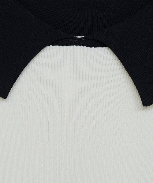 natural couture（ナチュラルクチュール）の「【WEB限定】衿付きシンプルリブニットプルーバー（ニット/セーター・レディース・オフホワイト/サックスブルー/ブラック/ピンク・FREE）」の9枚目の写真