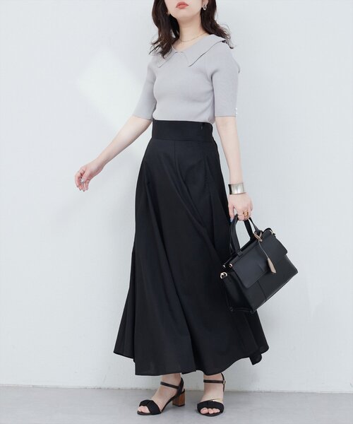 natural couture（ナチュラルクチュール）の「【WEB限定】衿付きシンプルリブニットプルーバー（ニット/セーター・レディース・オフホワイト/サックスブルー/ブラック/ピンク・FREE）」の19枚目の写真