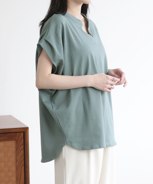 セール】キーネックトップス（Tシャツ/カットソー）｜SUNFLOWER