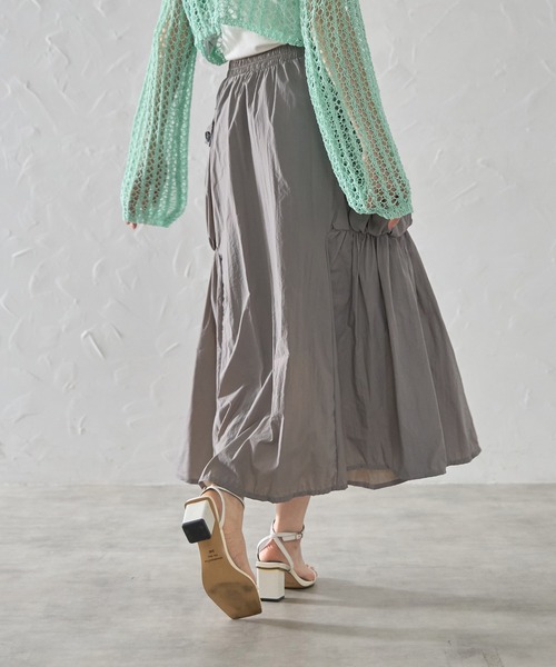 each(イーチ)の「サイドポケットナイロンミディスカート(スカート・レディース・グレー/ブラック/ライトグレー・FREE)」の16枚目の写真