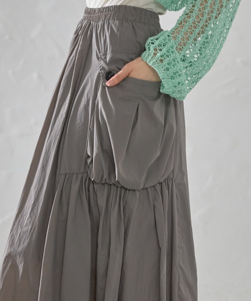 each(イーチ)の「サイドポケットナイロンミディスカート(スカート・レディース・グレー/ブラック/ライトグレー・FREE)」の18枚目の写真