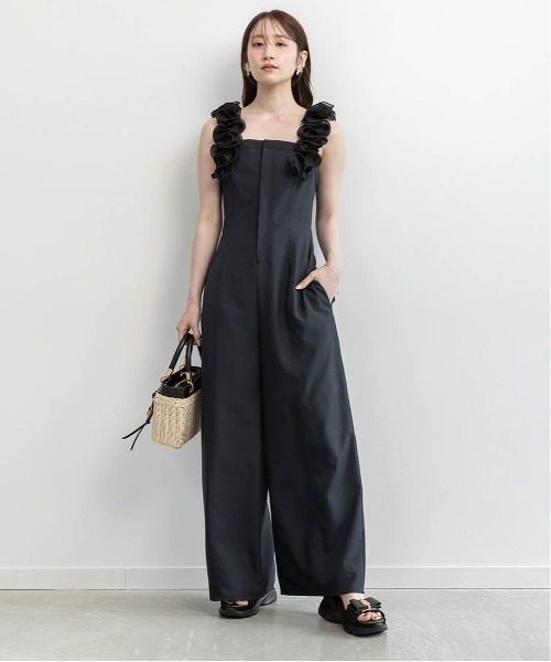 RANDA ランダ　フリルオールインワン セール】フリルオールインワン（サロペット/オーバーオール