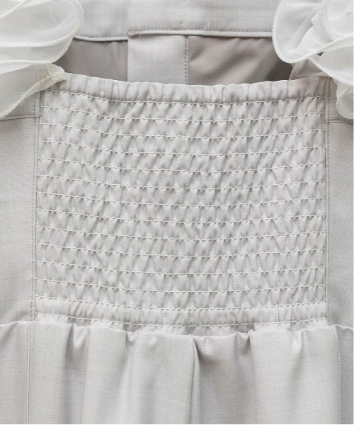 RANDA(ランダ)の「フリルオールインワン(サロペット/オーバーオール・レディース・チェック/ネイビー/グレー・1/0)」の5枚目の写真