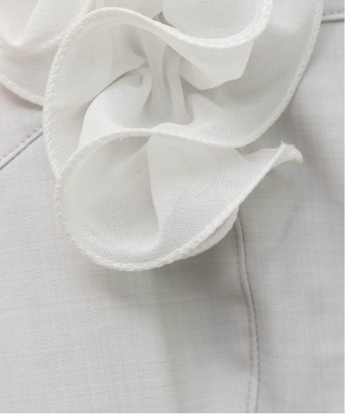 RANDA(ランダ)の「フリルオールインワン(サロペット/オーバーオール・レディース・チェック/ネイビー/グレー・1/0)」の6枚目の写真