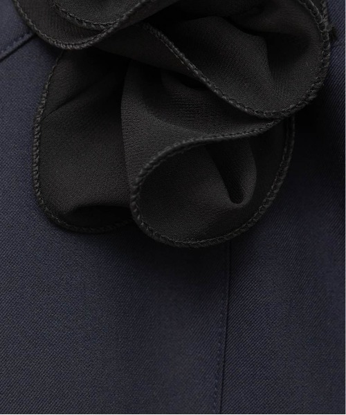 RANDA(ランダ)の「フリルオールインワン(サロペット/オーバーオール・レディース・チェック/ネイビー/グレー・1/0)」の7枚目の写真