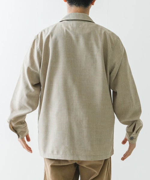 FREEMANS SPORTING CLUB（フリーマンズ スポーティング クラブ）の「FREEMANS SPORTING CLUB　DOBSON SHIRTS JACKET（その他アウター・メンズ・ベージュ/ネイビー・SMALL/MEDIUM）」の5枚目の写真