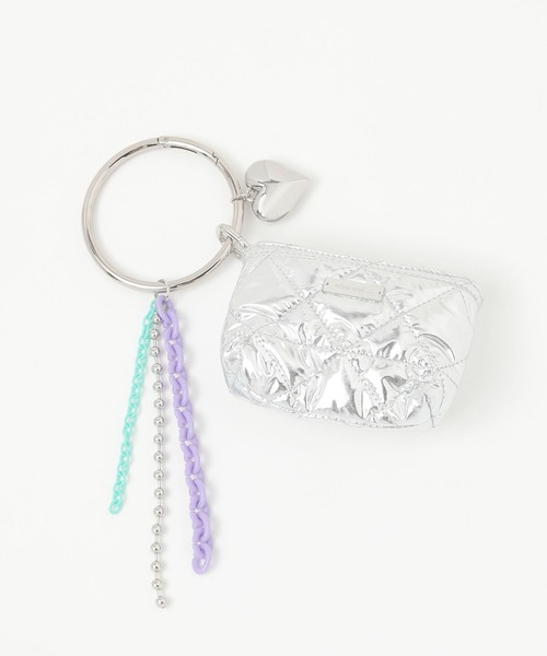 niko and...(ニコアンド)の「リングハンドルポーチチャーム(チャーム・レディース・グリーン/グレー/ブラック/ホワイト/パープル/その他1・0)」の1枚目の写真