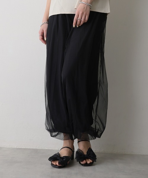 DEMETER(デメテル)の「2WAY スクエアトゥ シフォンリボン ストラップサンダル(サンダル・レディース・ブラック/アイボリー・M/S/LL/L)」の10枚目の写真