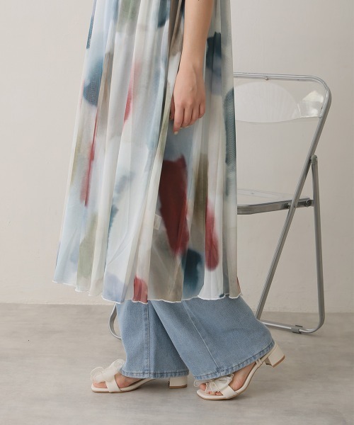 DEMETER(デメテル)の「2WAY スクエアトゥ シフォンリボン ストラップサンダル(サンダル・レディース・ブラック/アイボリー・M/S/LL/L)」の22枚目の写真