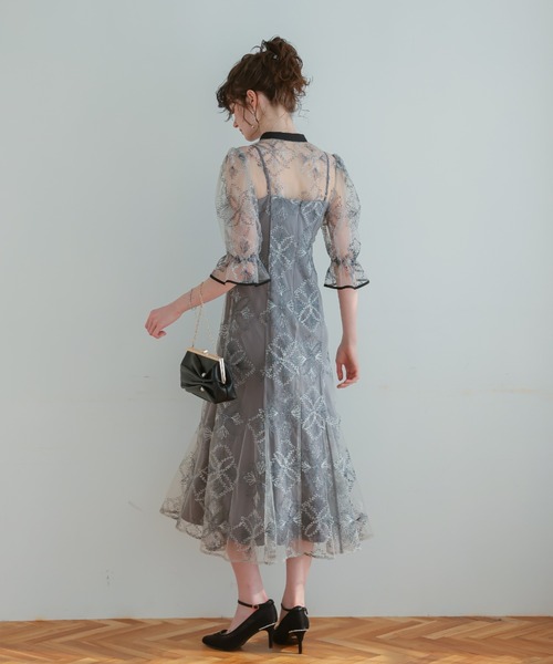 キ★新品★ドリードール　ドレス ノルディック柄Manywayワンピース　グレー ノルディック柄Manywayワンピース（ドレス）｜Dorry Doll（ドリー