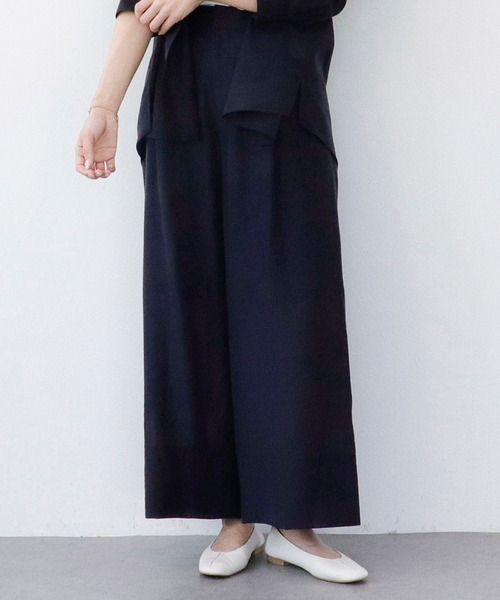 Sirin（シリン）の「≪セットアップ可≫ シルクブレンドシアーパンツ【2サイズ展開】（その他パンツ・レディース・ピンクベージュ/ブラウン/ネイビー・SMALL/X-SMALL）」の3枚目の写真