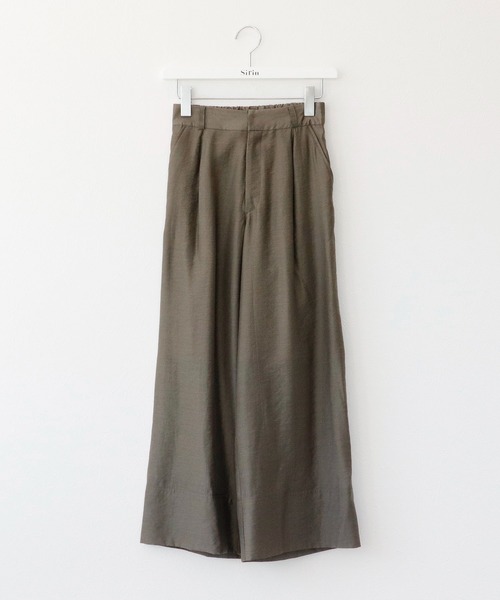 Sirin（シリン）の「≪セットアップ可≫ シルクブレンドシアーパンツ【2サイズ展開】（その他パンツ・レディース・ピンクベージュ/ブラウン/ネイビー・SMALL/X-SMALL）」の6枚目の写真