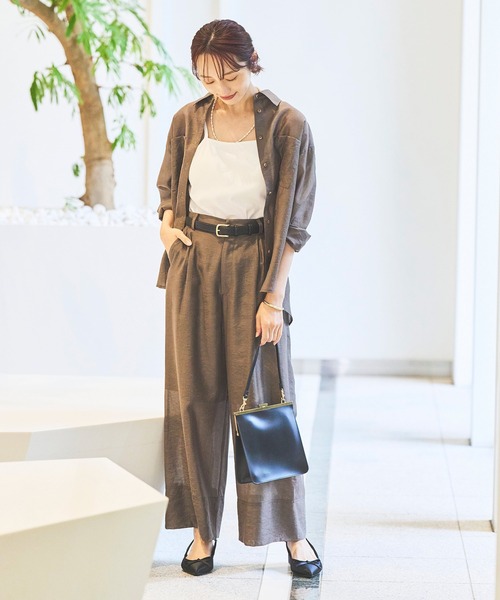 Sirin（シリン）の「≪セットアップ可≫ シルクブレンドシアーパンツ【2サイズ展開】（その他パンツ・レディース・ピンクベージュ/ブラウン/ネイビー・SMALL/X-SMALL）」の19枚目の写真