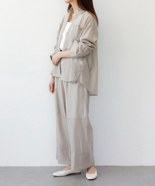 Sirin（シリン）の「≪セットアップ可≫ シルクブレンドシアーパンツ【2サイズ展開】（その他パンツ・レディース・ピンクベージュ/ブラウン/ネイビー・SMALL/X-SMALL）」の14枚目の写真