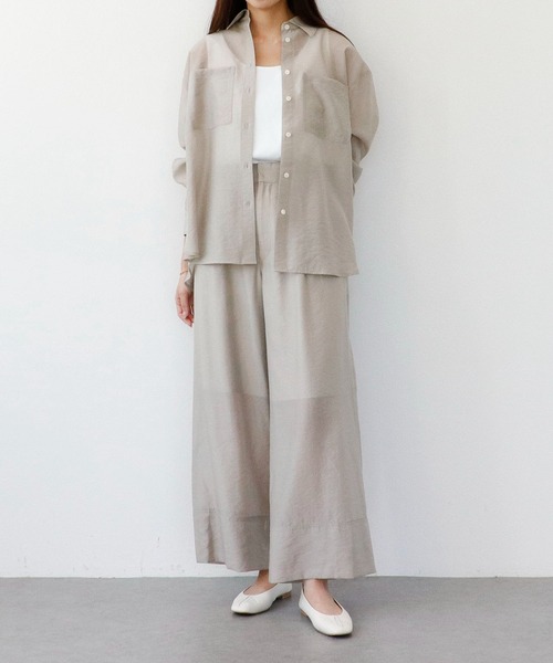 Sirin（シリン）の「≪セットアップ可≫ シルクブレンドシアーパンツ【2サイズ展開】（その他パンツ・レディース・ピンクベージュ/ブラウン/ネイビー・SMALL/X-SMALL）」の15枚目の写真