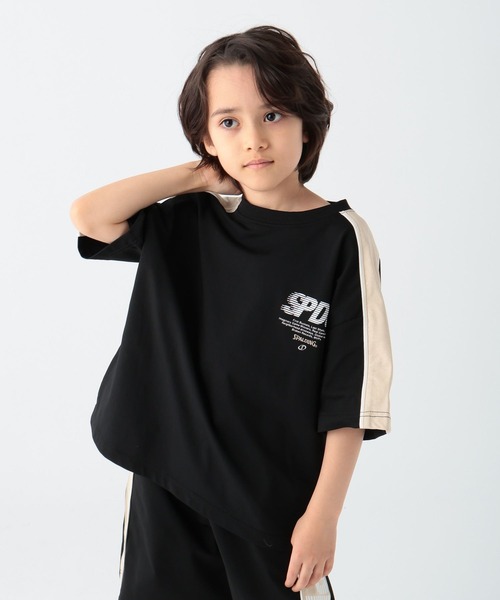 SPALDING(スポルディング)の「【SPALDING(スポルディング)】別注水陸両用T(KIDS)(Tシャツ/カットソー・キッズ・ブラック/グリーン/ホワイト・140cm/130cm/120cm/110cm/150cm)」の2枚目の写真